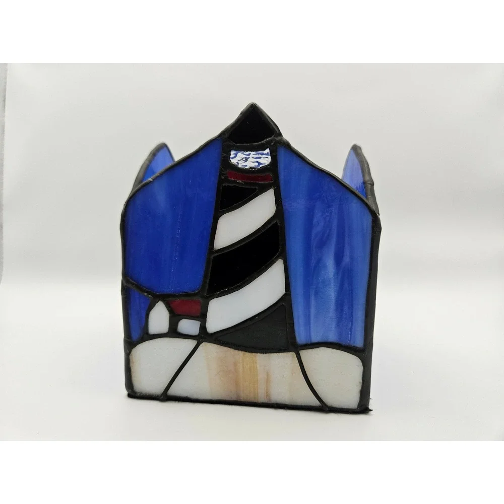 Beautiful Stained Glass Nautical Sailboat Candle Holder